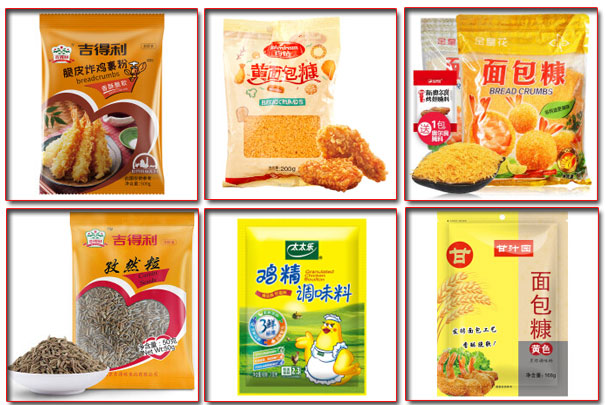 面包糠包裝機(jī)包裝樣品展示